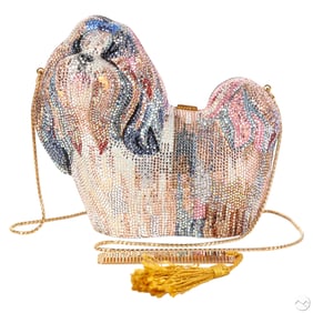 Judith Leiber Shih Tzu Puppy Dog Minaudiere Clutch