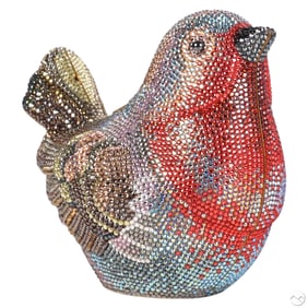 Judith Leiber Crystal Bird Finch Minaudiere Clutch