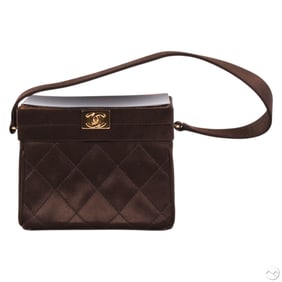 Chanel Vintage Satin Quilted Mini Vanity Box Purse