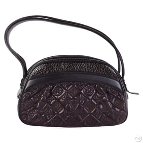 Louis Vuitton Burgundy Embossed LV Leather Purse