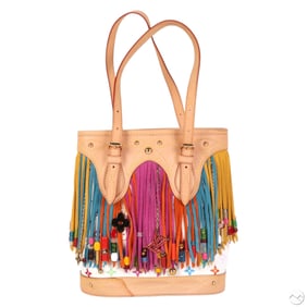 Louis Vuitton Multicolor Beaded Fringe Bucket Bag