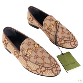 Gucci Supreme Horsebit Loafer Shoes In Box Sz 37.5