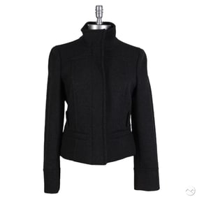 Gucci Charcoal Cropped Jacket w Horsebit Chain s42