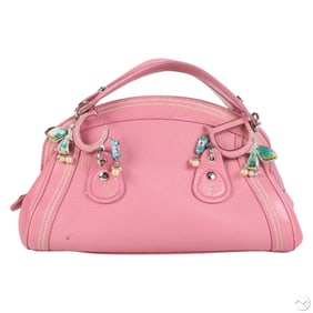 Christian Dior Leather Butterfly Detective Satchel