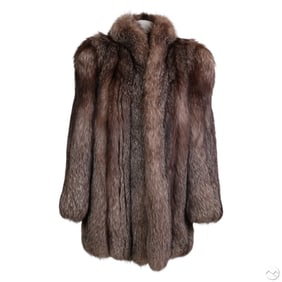 Grey Silver Fox Fur Luxury Designer Ladies Jacket