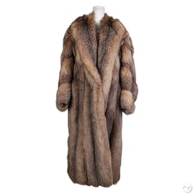 Natural Fox Fur Luxury Ladies' Full Length Coat
