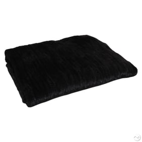 Adrienne Landau Designer Soft Black Mink Fur Throw