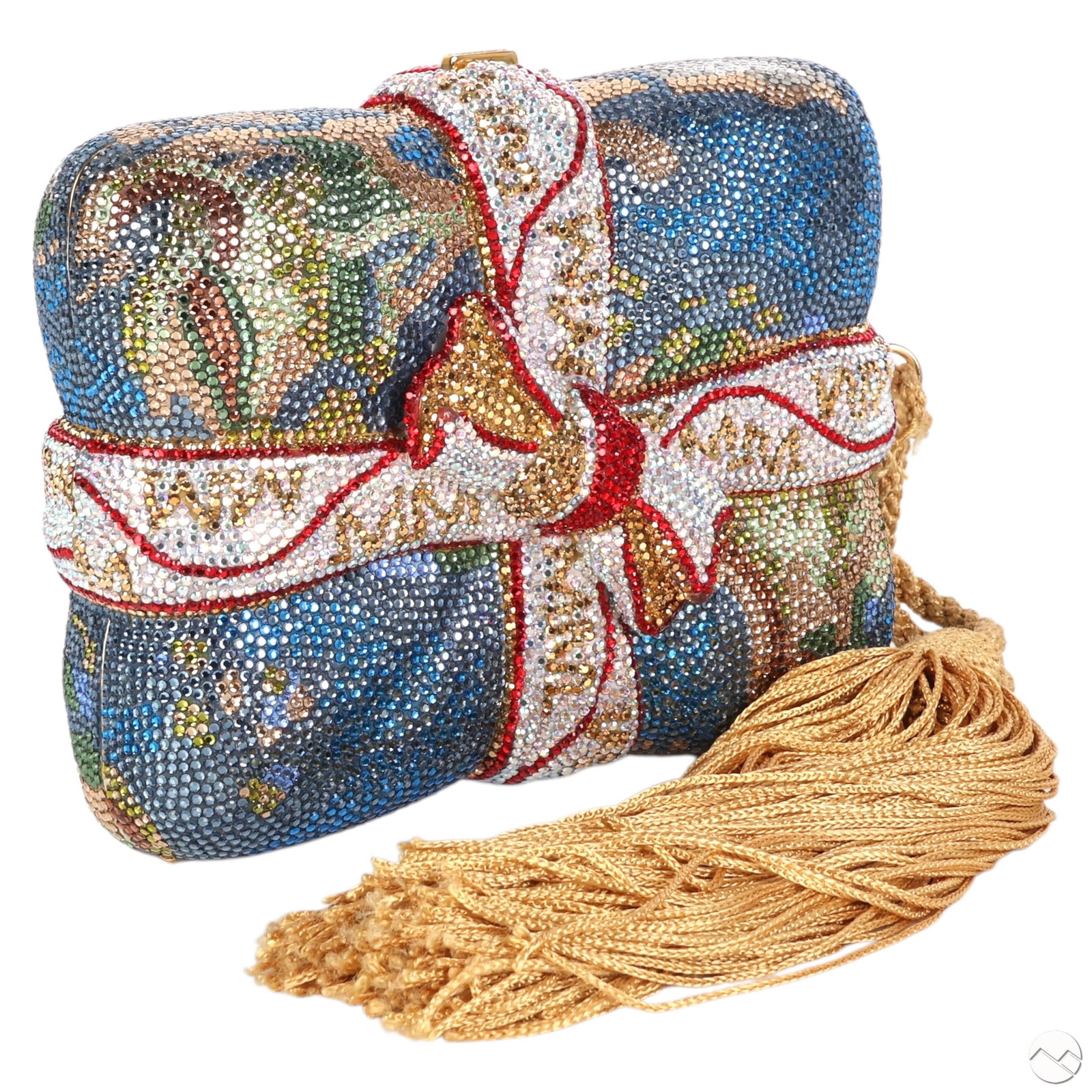 Judith Leiber Wrapped Gift Minaudiere Clutch Purse (1 of 8)