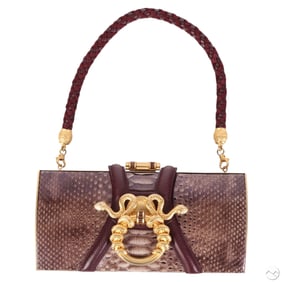 Rachel Zoe Judith Leiber Exotic Python Evening Bag