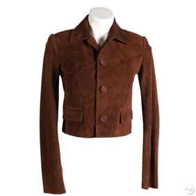 Ralph Lauren Purple Label Tan Lamb Suede Jacket s4