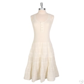 Ralph Lauren Purple Label Ivory Knit Dress Size M