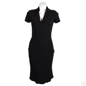 Valentino Women's Black Viscose Midi Dress Size 6