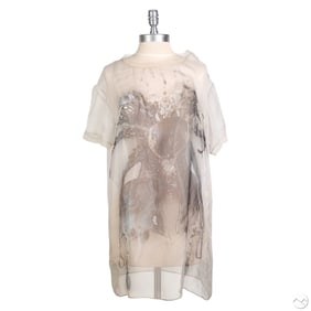 Valentino Women's Sheer Silk T-Shirt Dress Size 4