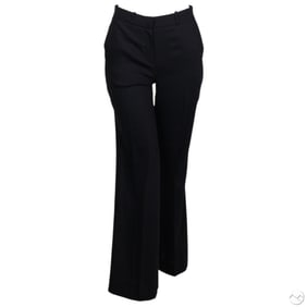 Valentino Ladies' Black Pleated Wide-leg Pants sz4