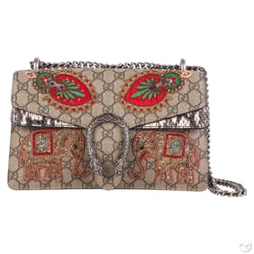 Gucci Dionysus GG Canvas Elephant Embroidered Bag