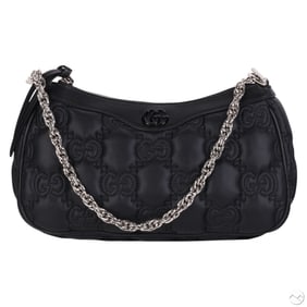 Gucci Nylon Calfskin Matelasse Chain Shoulder Bag