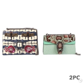 Gucci Dionysus Python and Embellished Bags 2pc LOT