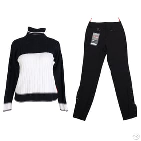 Prada Tech Trousers & Ribbed Knit Sweater 2pcs LOT