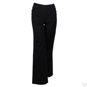 Chanel Women's Black Wool Sailor Style Pants Sz 34