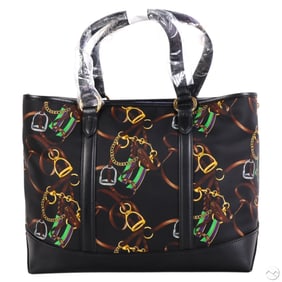 Ralph Lauren Purple Label Bit Print Tote Bag Purse
