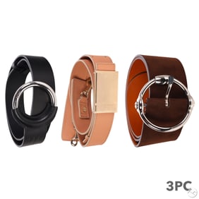 Ralph Lauren and Chloe Ladies Leather Belt 3pc LOT