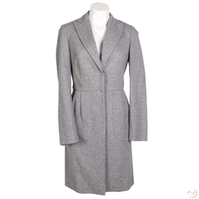 Brunello Cucinelli Women's Gray Wool Coat Size 42