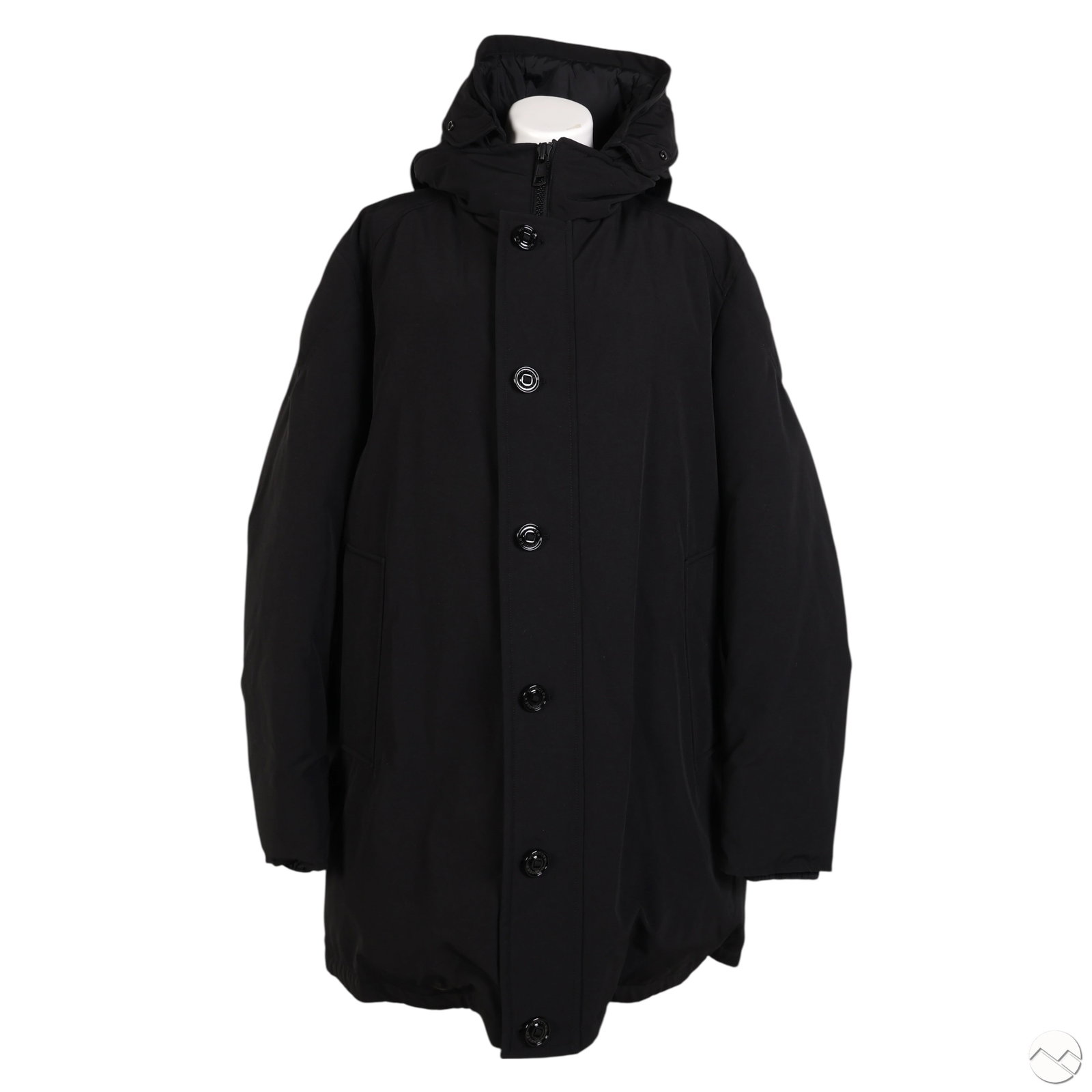 Moncler Black Down Hooded Oversized Parka Jacket (1 of 9)