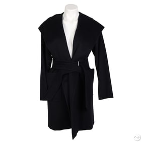Max Mara Tobacco Cashmere Wrap Around Coat Sz.2 US