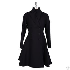 Alaia Paris Designer Black Wool Jacket Coat Sz 42