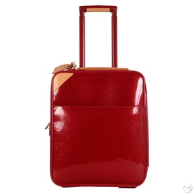 Louis Vuitton Red Pegase 45 Vernis Rolling Luggage
