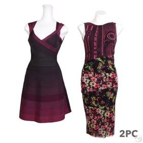 Herve Leger & Jean Paul Gaultier Dresses 2pc LOT