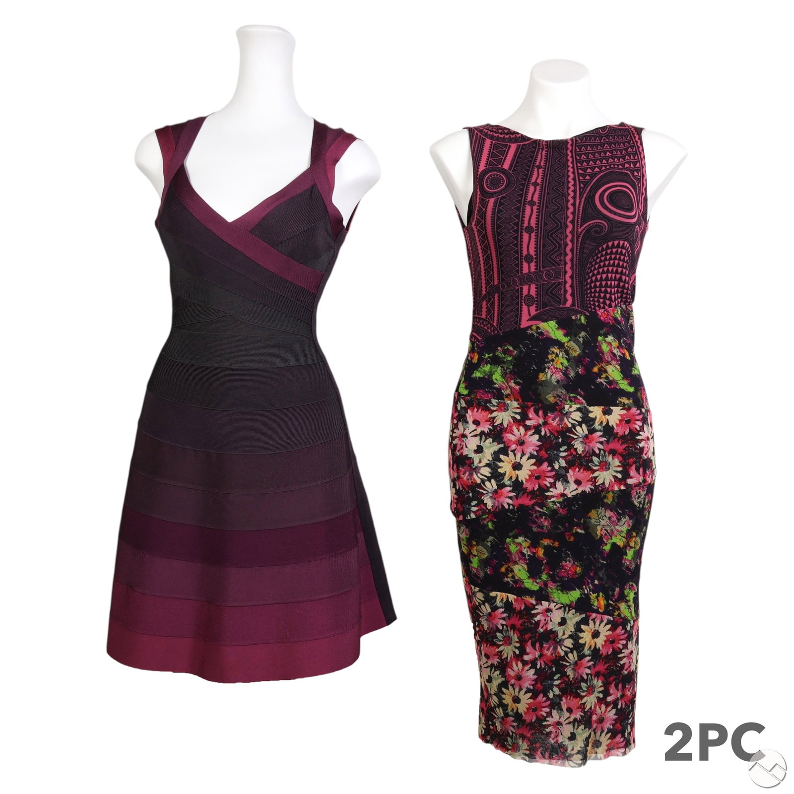 Herve Leger & Jean Paul Gaultier Dresses 2pc LOT (1 of 9)