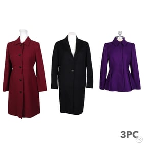 Sandro, Ted Baker & J.Crew Wool Blend Coat 3pc LOT