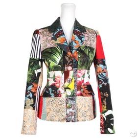 Dolce & Gabbana Multicolor Patchwork Blazer Sz 42