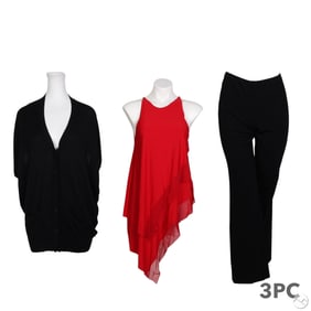 Donna Karen Tunic Top, Pants and Cardigan 3pc LOT