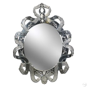 Antique Unique Venetian Style Etched Wall Mirror