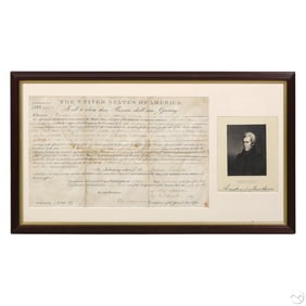 Andrew Jackson 1833 Autographed Land Documentation