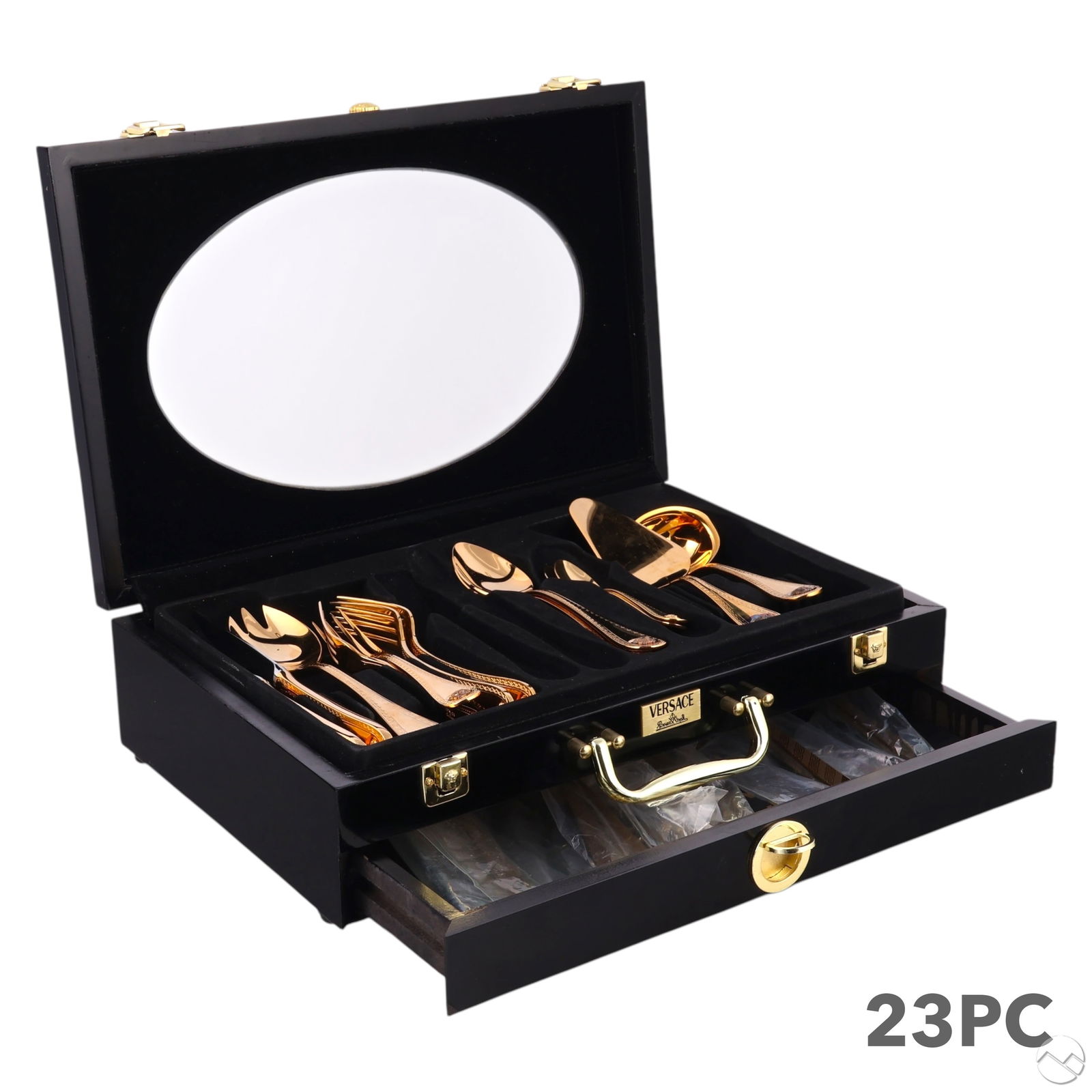 Versace Rosenthal Goldplated 23 Piece Flatware SET (1 of 10)