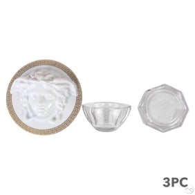 Versace Rosenthal Porcelain Plaque Glass Box Dish