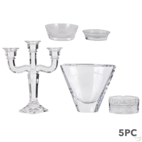 Versace Rosenthal Crystal Candelabra Vase Tray LOT