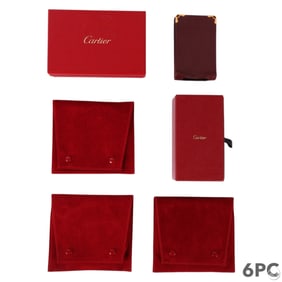 Cartier Coin Pouch Key Fob and Keychain 6pc LOT