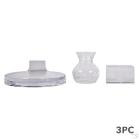 Cartier Louis Vuitton and Bvlgari Crystal 3pc LOT