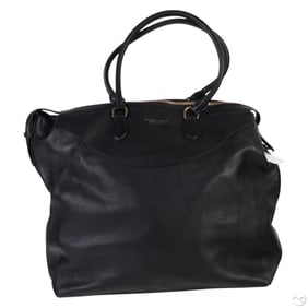 Ralph Lauren Black Leather Overnight Travel Bag