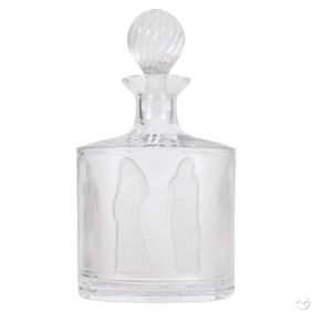 Lalique Crystal Femmes Antiques Whiskey Decanter