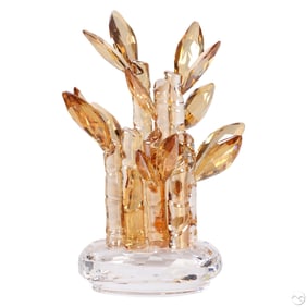 Swarovski Crystal Lucky Bamboo Figurine Box w/ COA