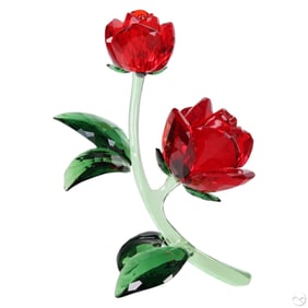 Swarovski Crystal Paradise Flowers Red Rose w/ Box