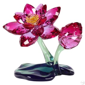 Swarovski Crystal Lotus Paradise Flower Figurine