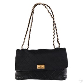 Chanel Black Reissue Foldover Shoulder Bag Purse
