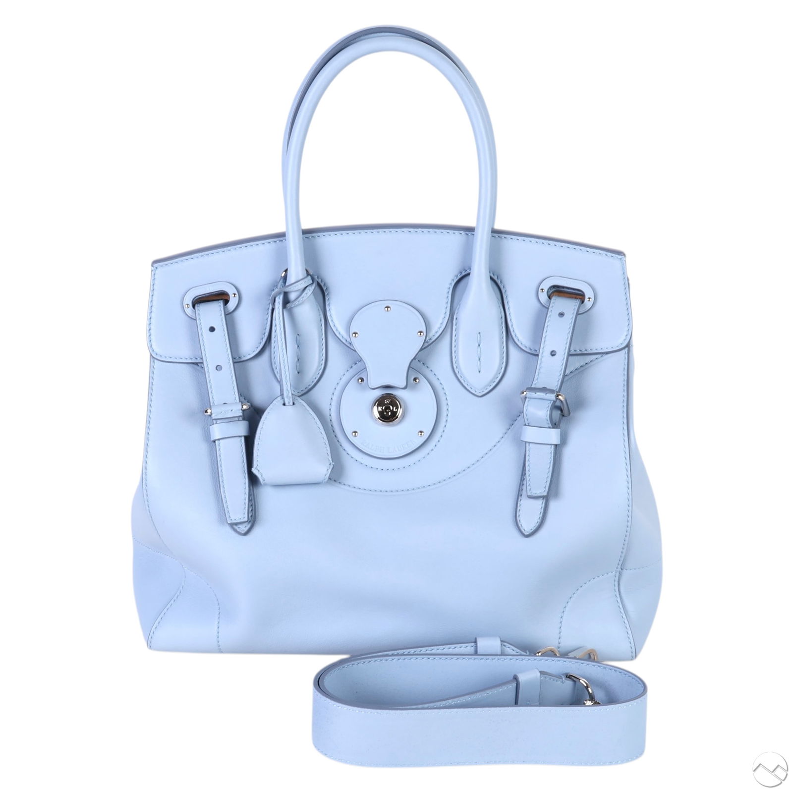 Ralph Lauren Ricky 33 Soft Blue Leather Handbag (1 of 7)