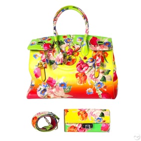 Ralph Lauren Ricky 40 Floral Canvas Tote & Wallet